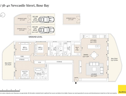 8/38-40 Newcastle Street, Rose Bay, Eastern Suburbs, 3房, 2浴, Apartment
