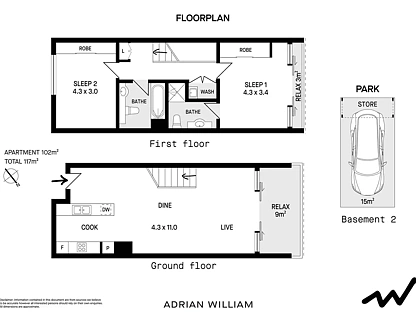 12/2 Levy Walk, Zetland, NSW 2017, 2房, 2浴, Apartment