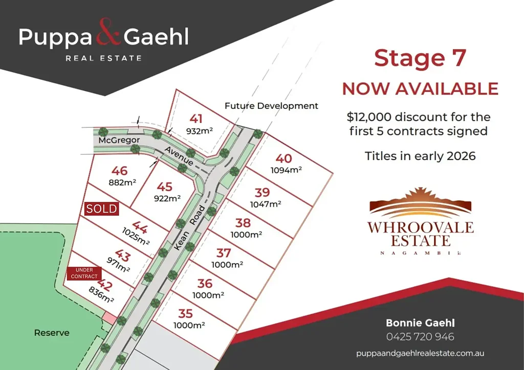 Nagambie  🏡 Now Selling – Stage 7 at Whroovale Estate, Nagambie!