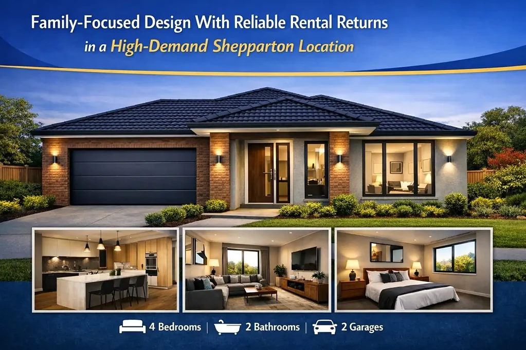 Shepparton 4ห้องนอน Family‑Focused Design With Reliable Rental Returns in a High‑Demand Shepparton Location