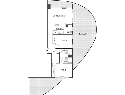 513/6 Grazier Lane, Belconnen, Canberra, 2房, 2浴, Apartment