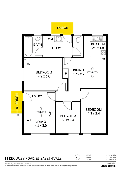 11 Knowles Road, Elizabeth Vale, SA 5112, 3 slaapkamers, 1 badkamers, House