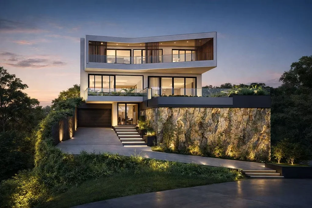 East Killara 5ห้องนอน DA Approval for a Landmark Luxury Rebuild In Elevated North-East Sanctuary
