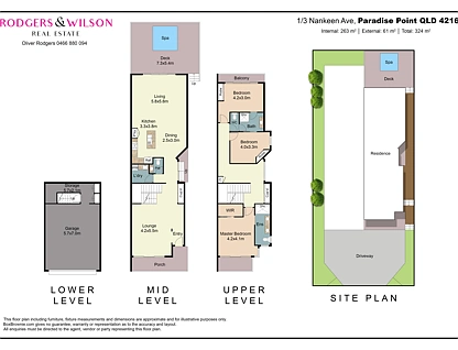 1/3 Nankeen Avenue, Paradise Point, Gold Coast, 3 રૂમ, 2 બાથરૂમ, Apartment