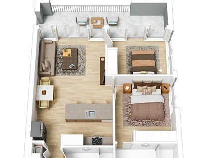 109/112 Adderley Street, West Melbourne, Melbourne CBD, 2房, 2浴, Apartment