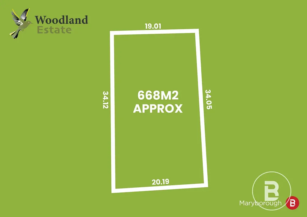 Maryborough LOT 1 - 668m2 - WOODLAND ESTATE - VACANT LAND - TITLED