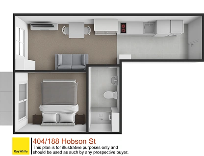 404/188 Hobson Street, Auckland Central, Auckland City, 1房, 1浴, 公寓
