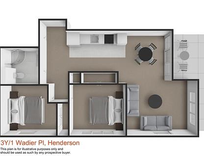 3Y/1 Wadier Place, Henderson, Waitakere City, 2房, 1浴, Apartment