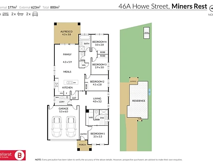 46A Howe Street, Miners Rest, Ballarat, 4 ਕਮਰੇ, 2 ਬਾਥਰੂਮ, House