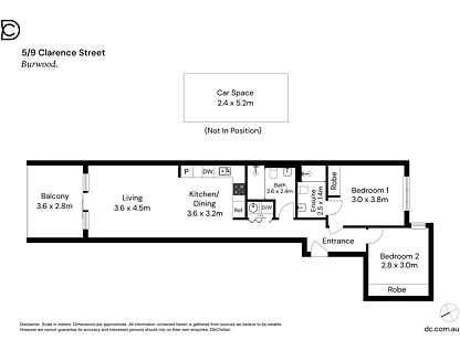 5/9 Clarence Street, Burwood, Inner West, 2 Schlafzimmer, 2 Badezimmer, Apartment