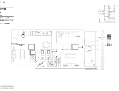 1022/199 William Street, Melbourne, Melbourne CBD, 2房, 2浴, Apartment