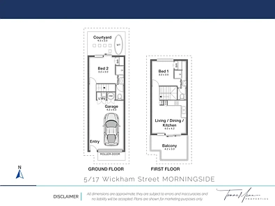 5/17 Wickham Street, Morningside, QLD 4170, 2房, 2浴, Townhouse