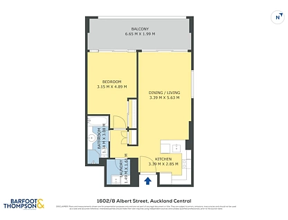 1602/8 Albert Street, Auckland Central, Auckland City, 1 Kuwarto, 1 Banyo, Apartment