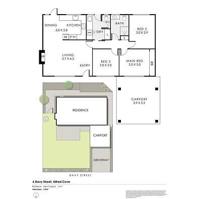 6 Davy Street, Alfred Cove, WA 6154, 3 Bedrooms, 1 Bathrooms, House