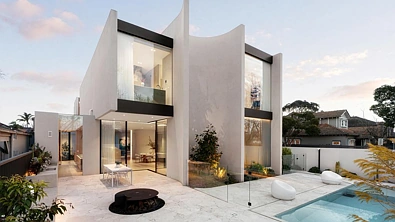 Resort-style concrete home in Melbourne's Kew lists for AUD $8.3 million