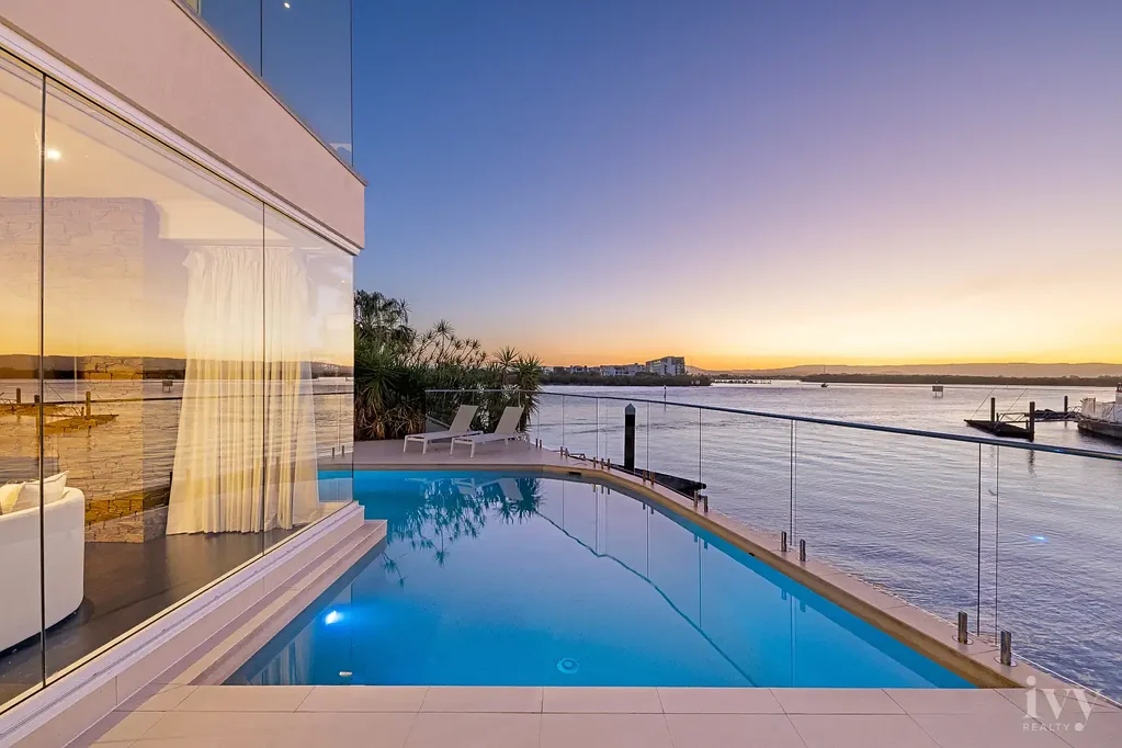 Paradise Point 5部屋 Architectural Luxury with 28m Waterfront and Bridge-Free Ocean Access
