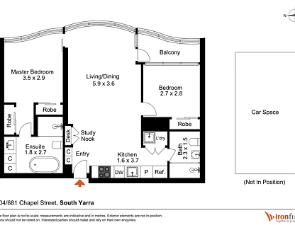 304/681 Chapel Street, South Yarra, Inner East Melbourne, 2 कमरे, 2 बाथरूम, Apartment