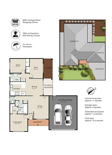 1/95 Ashleigh Avenue, Frankston, VIC 3199, 3 Bedrooms, 1 Bathrooms, Unit