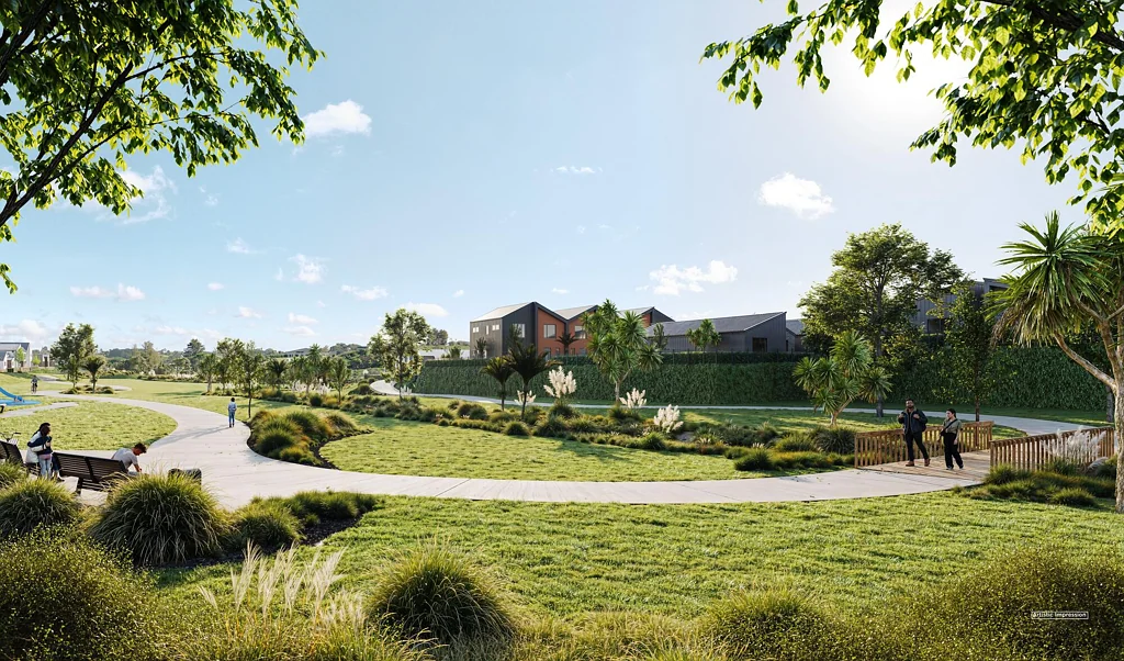 Pukekohe  Strong street presence within master plan