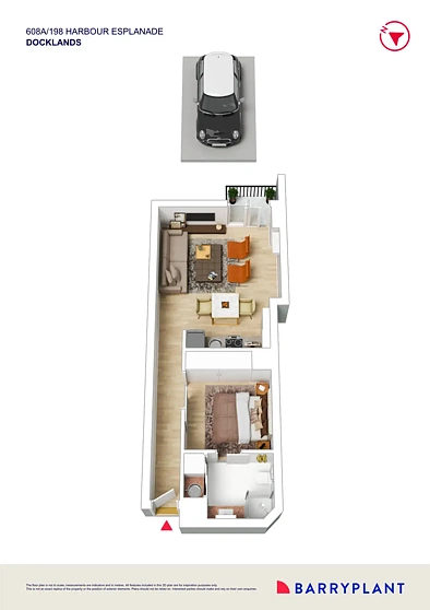 608A/198 Harbour Esplanade, Docklands, VIC 3008, 1 rūma, 1 rūma horoi, Apartment