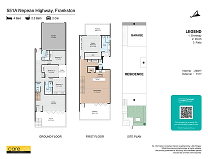 551A Nepean Highway, Frankston, Mornington Peninsula, 4部屋, 3バスルーム, House