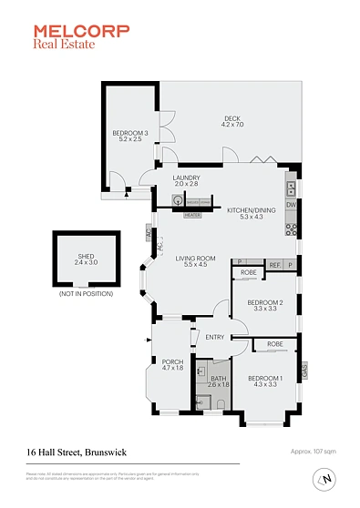 16 Hall Street, Brunswick, VIC 3056, 3 Bedrooms, 1 Bathrooms, House