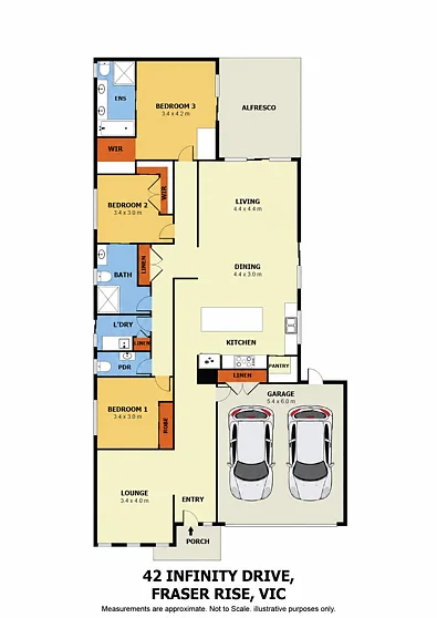 户型图 - 42 Infinity Drive, Fraser Rise, VIC 3336