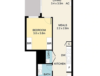 1101/1 Warde Street, Footscray, Western Melbourne, 1 Kuwarto, 1 Banyo, Apartment