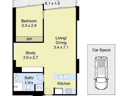 604/100 Harbour Esplanade, Docklands, Melbourne CBD, 1 phòng ngủ, 1 phòng tắm, Apartment