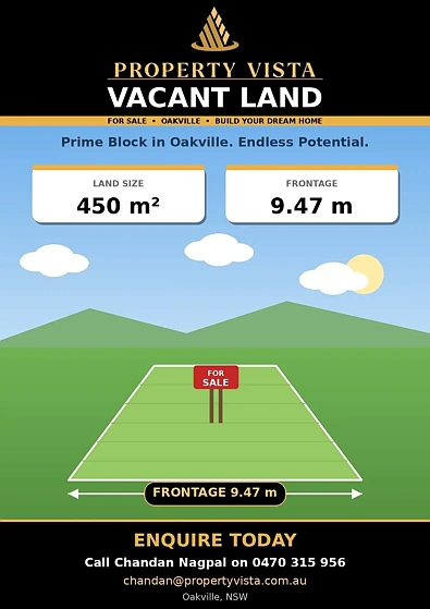 Oakville Registed and Flat Land:-Opportunity Not to Be Missed