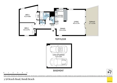 3/58 Beach Road, Bondi Beach, NSW 2026, 2 Bedrooms, 1 Bathrooms, Apartment