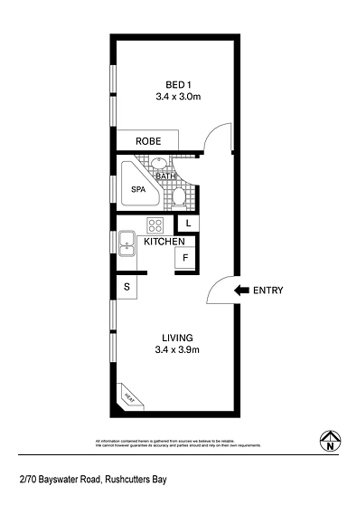 2/70 Bayswater Road, Rushcutters Bay, NSW 2011, 1 slaapkamers, 1 badkamers, Apartment