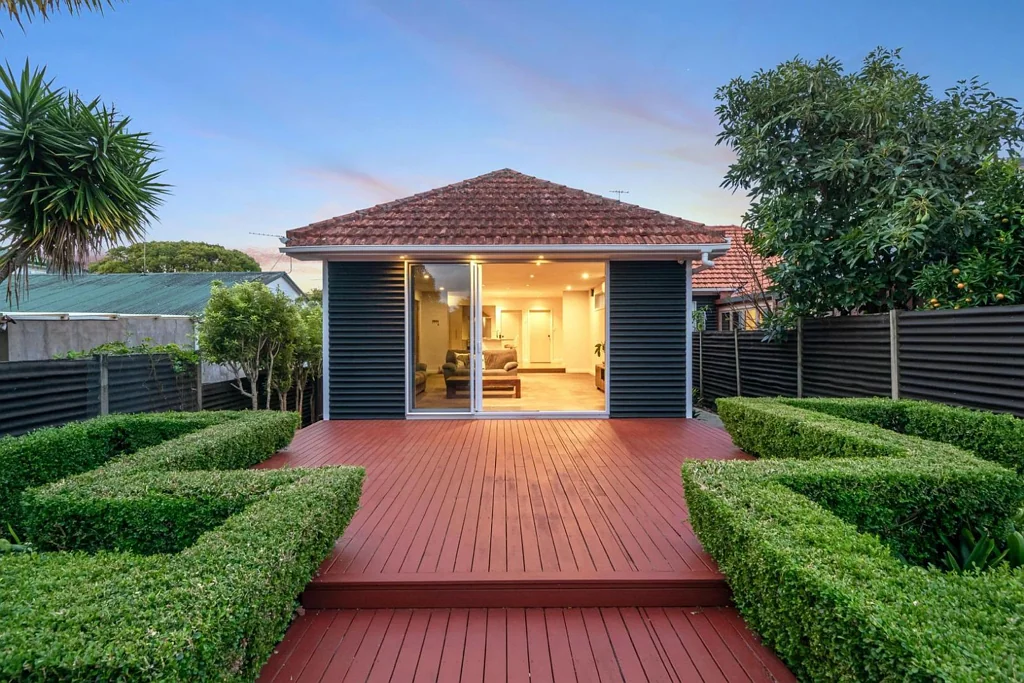 large unit with extensive back yard