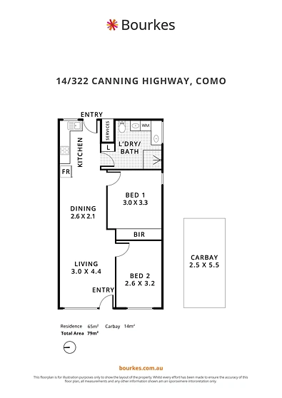 14/322 Canning Highway, Como, WA 6152, 2 Bedrooms, 1 Bathrooms, Unit
