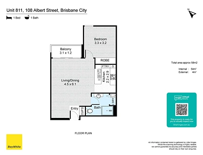 811/108 Albert Street, Brisbane City, QLD 4000, 1房, 1浴, Apartment