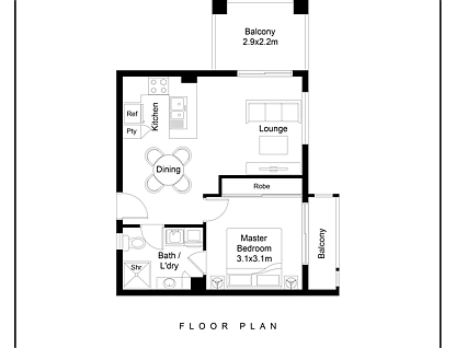 22/10-14 Purli Street, Surfers Paradise, Gold Coast, 1部屋, 1バスルーム, Apartment
