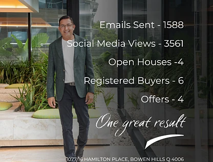 1077/16 Hamilton Place, Bowen Hills, Brisbane - Inner City Region, 2 habitaciones, 2 baños, Apartment
