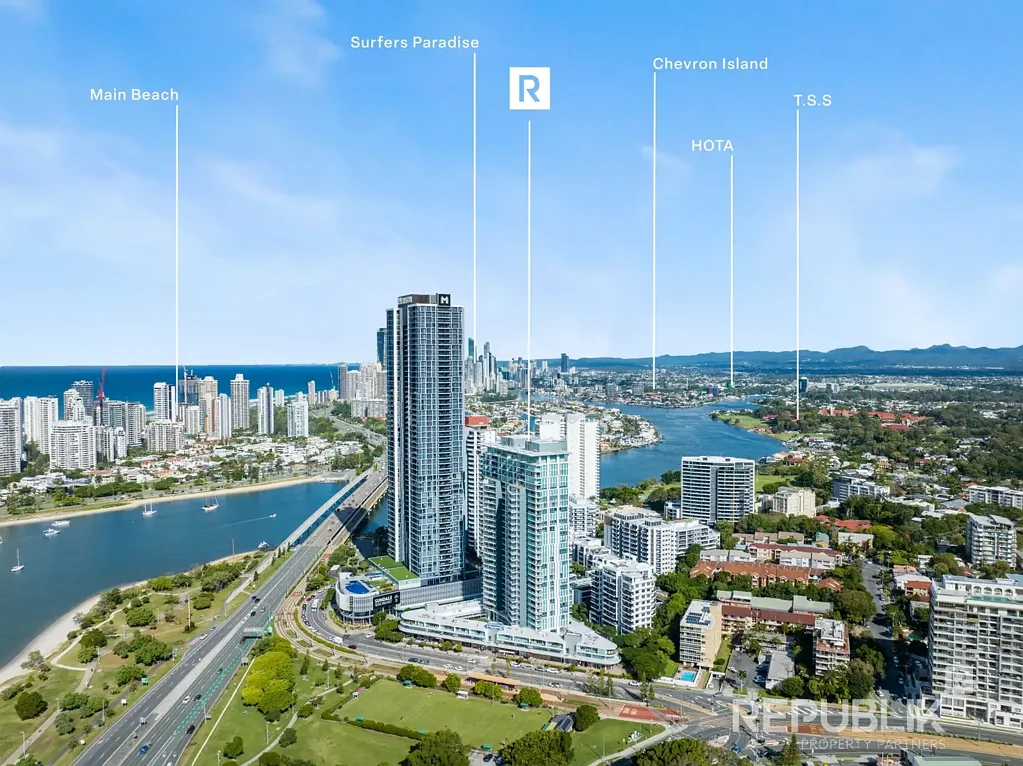 Southport 1chambre Modern Apartment with Broadwater and Hinterland Views