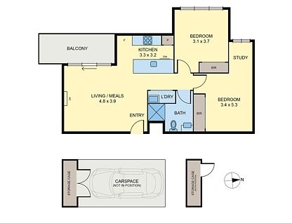 207c/23-25 Cumberland Road, Pascoe Vale South, North Melbourne, 2 침실, 1 욕실, Apartment