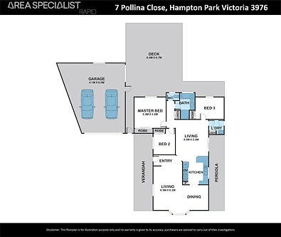 7 Pollina Close, Hampton Park, VIC 3976, 3 slaapkamers, 1 badkamers, House