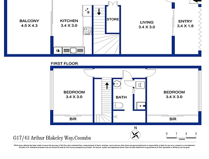 43 Arthur Blakeley Way, Coombs, Molonglo Valley District, 2 침실, 1 욕실, Apartment