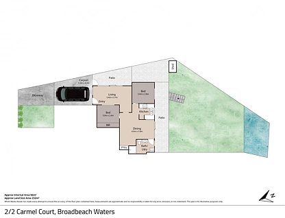 2/2 Carmel Court, Broadbeach Waters, Gold Coast, 2 غرف, 1 حمامات, Apartment