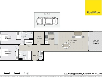 22/10 Bidjigal Road, Arncliffe, South Western Suburbs, 2 कमरे, 2 बाथरूम, Apartment
