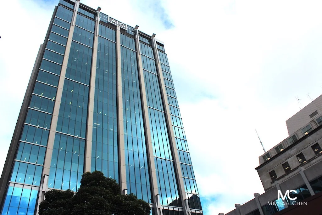 Auckland Central  North-west facing at AIG Building
