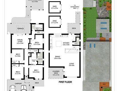 4 Pitt Road, North Curl Curl, Northern Beaches, 4房, 2浴, House