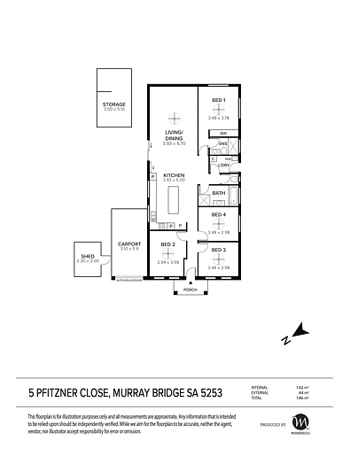 ਮੰਜ਼ਿਲ ਦੀ ਯੋਜਨਾ - 5 Pfitzner Close, Murray Bridge, SA 5253
