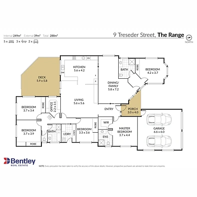 फ्लोर प्लान - 9 Treseder Street, The Range, QLD 4700