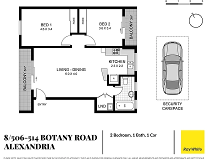 8/506-514 Botany Road, Alexandria, Sydney CBD, 2 rūma, 1 rūma horoi, Apartment