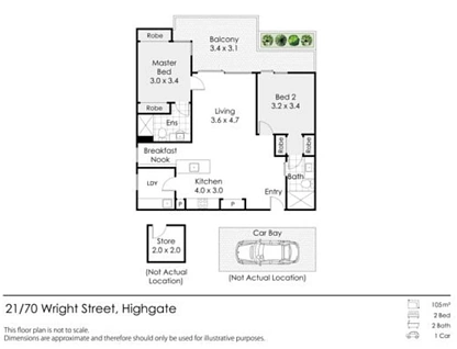 21/70 Wright Street, Highgate, Perth CBD, 2房, 2浴, Apartment