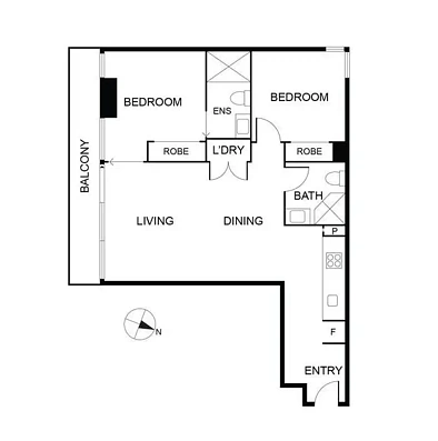 2502/8 Sutherland Street, Melbourne, VIC 3000, 2房, 2浴, Apartment
